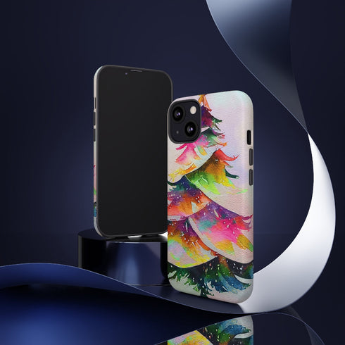 Swooshy Christmas Tree - Impact Resistant Phone Case